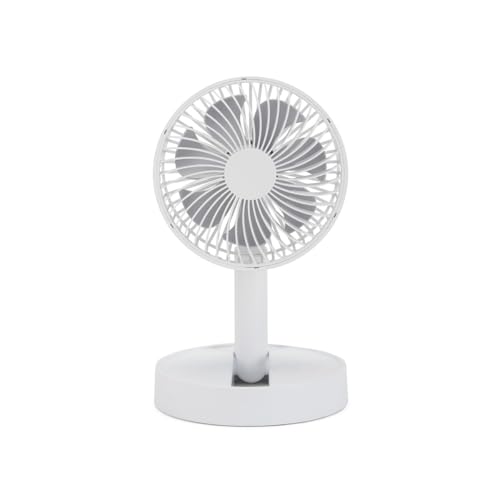 Ventilateur de bureau Livoo DOM510W rechargeable et pliable - 15 cm, 4 vitesses, minuterie, nomade, 11h d'autonomie, 3,5