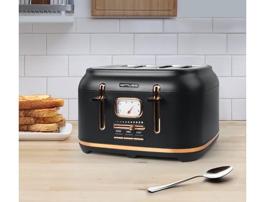 Grille pain MUSE MS-131 BC - Sécurité enfant, Design ergonomique, Fonction croissant - Grille pain professionnel 2 broch
